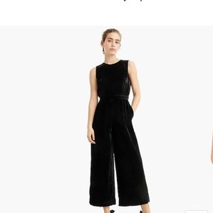 J.Crew Sleeveless Velvet Jumpsuit